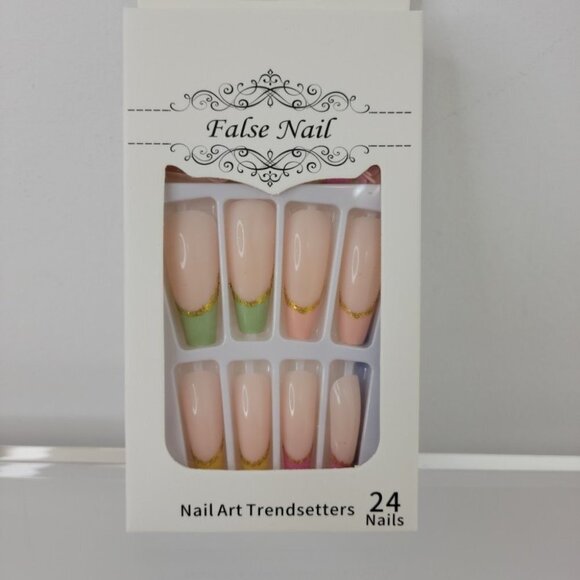 Press On Long Nails 24 Pieces - Picture 1 of 3